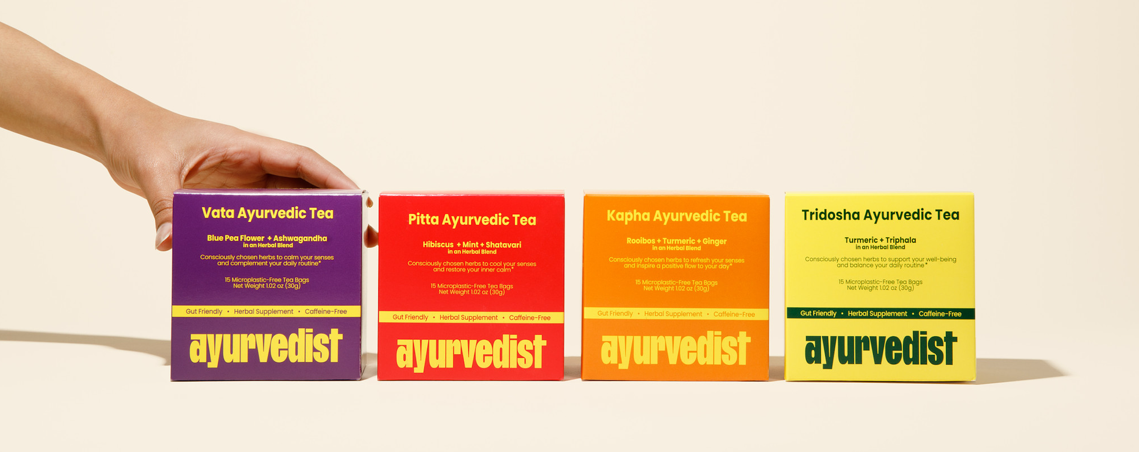 Ayurvedic tea sampler by Ayurvedist for all three doshas