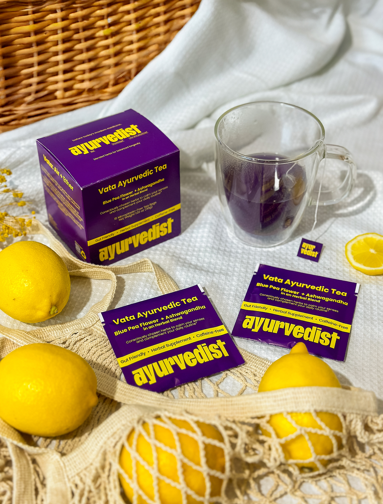 Balancing vata tea with ayurvedic herbs by Ayurvedist