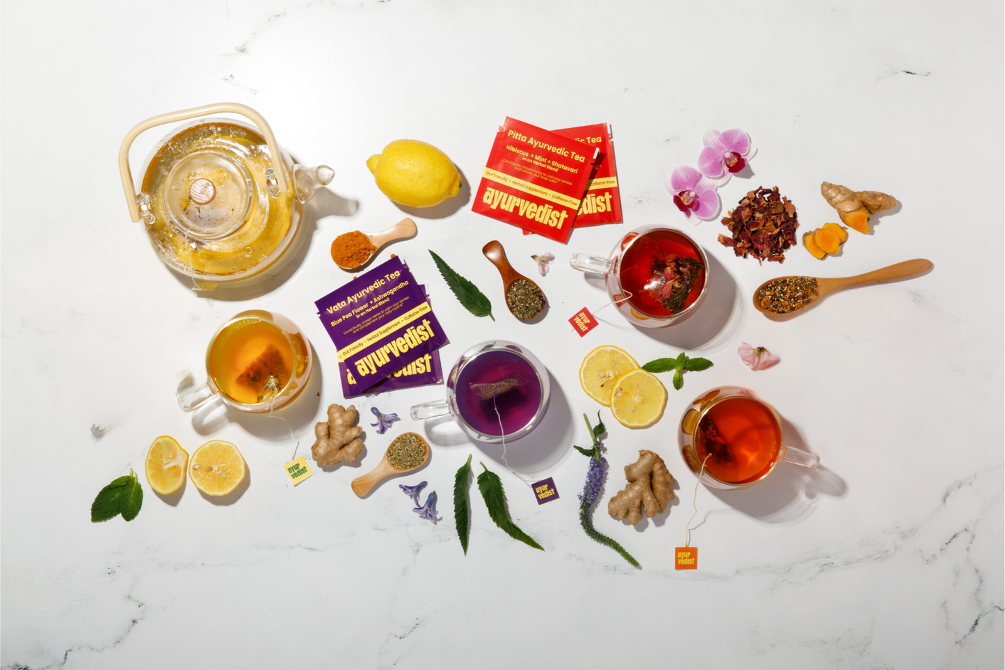 Organic Longevity Tea Sampler | Calm, Clarity, Energy & Gut Health