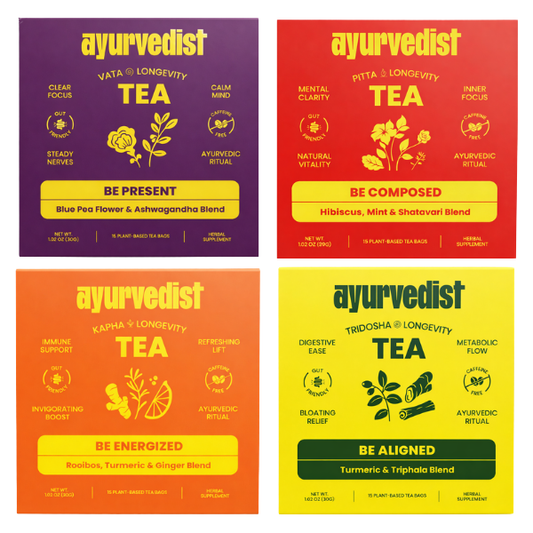 Organic Longevity Tea Sampler | Calm, Clarity, Energy & Gut Health