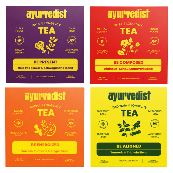 Organic Longevity Tea Sampler | Calm, Clarity, Energy & Gut Health