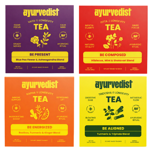Organic Longevity Tea Sampler | Calm, Clarity, Energy & Gut Health