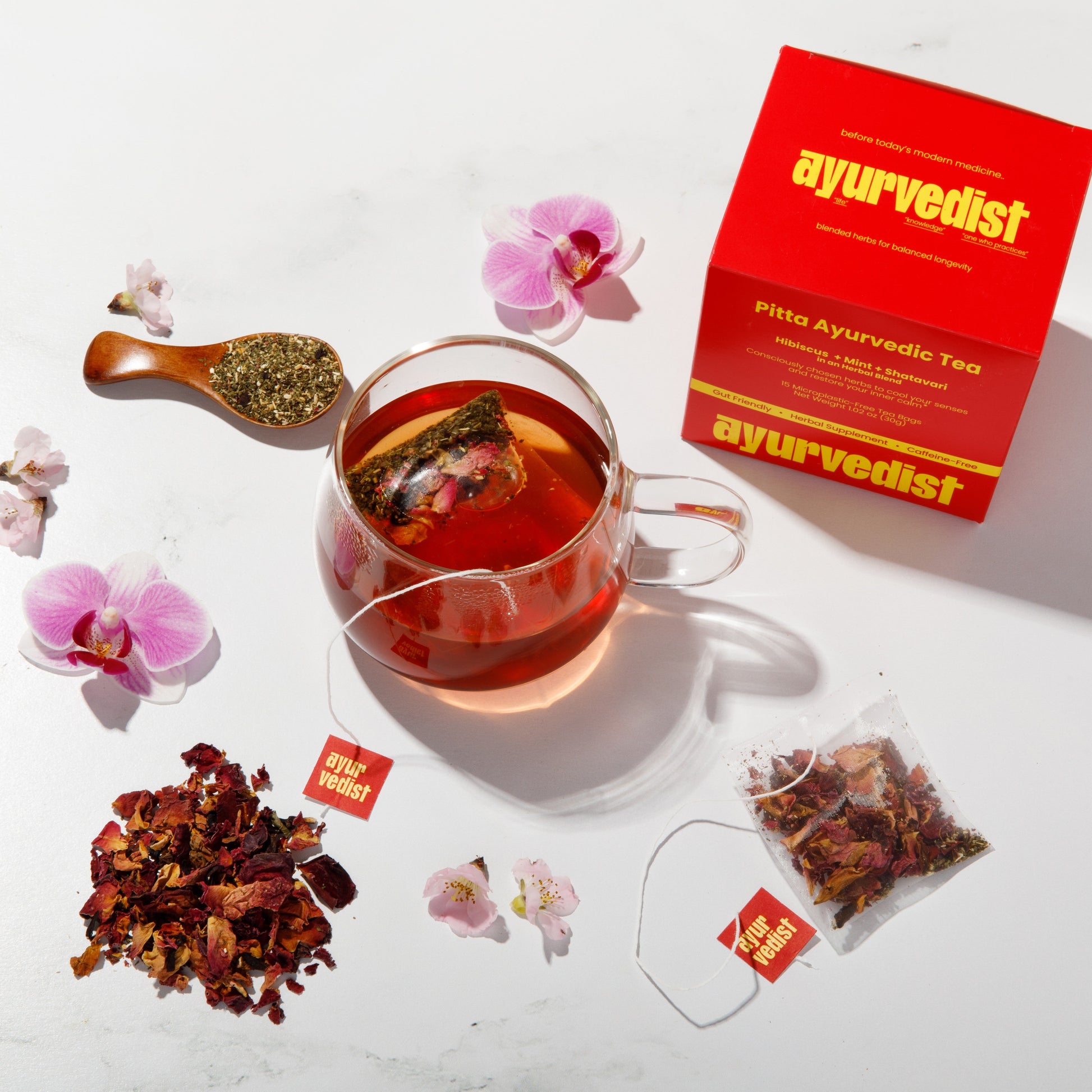 Herbal pitta tea by Ayurvedist for calm and refreshment