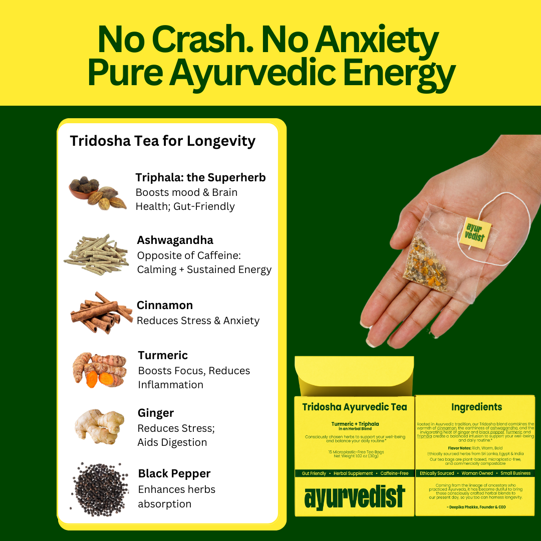 Balanced ayurvedic tea from Ayurvedist for vata, pitta, kapha