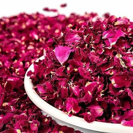 Organic rose petals, used in Be Composed tea to calm irritability and support emotional balance